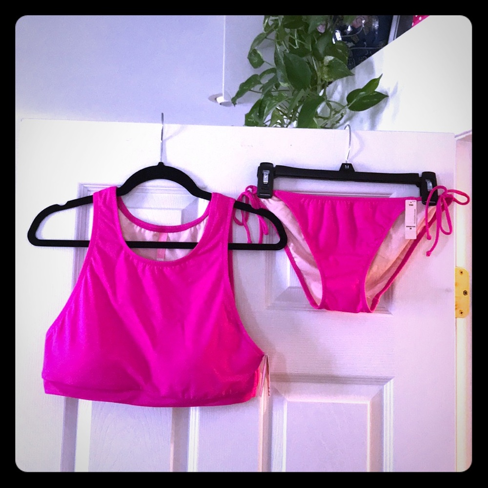 NWT Victoria’s Secret VS swim Hot Pink Bikini Set